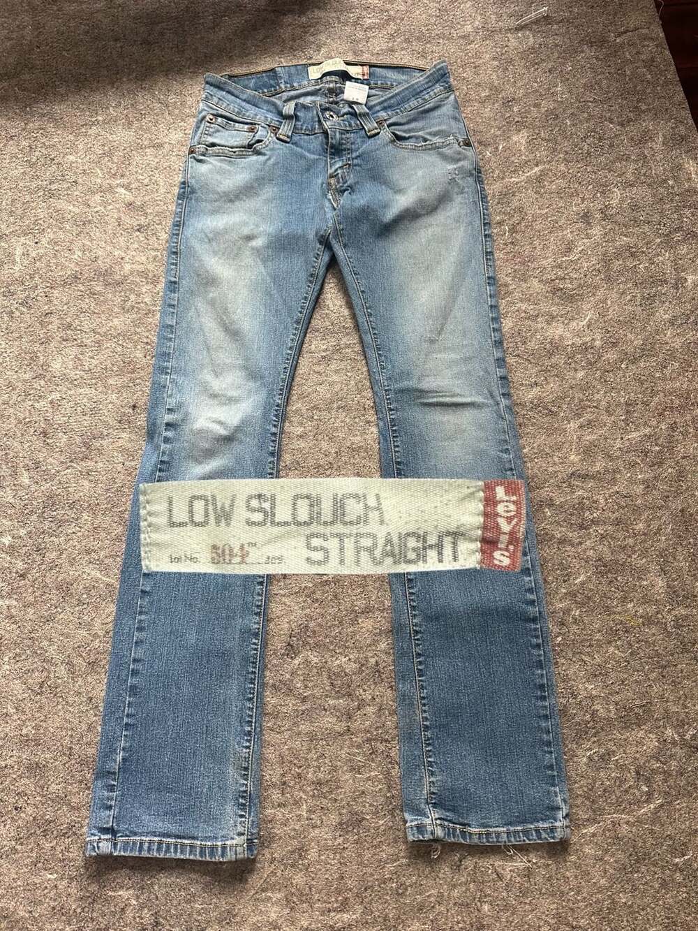 Vintage Y2K Levi's 504 Low Slouch Straight Jeans 28x31 Size 3 Medium